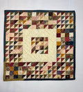 Reversible Handmade Patchwork Mini Quilt – Blue Floral Back