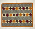 Handmade Diamond Patchwork Mini Quilt – 17" × 13"