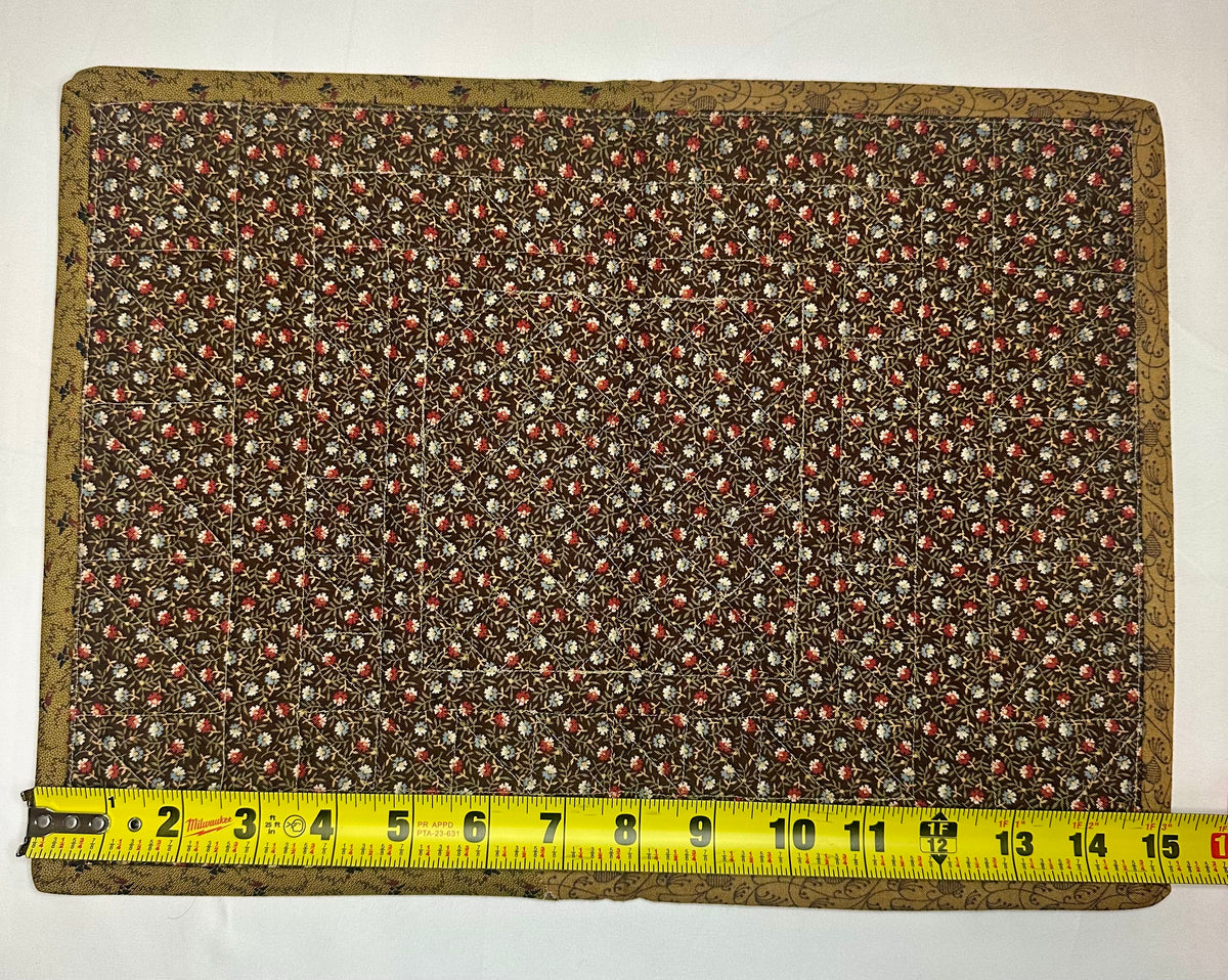 Handmade Star Patchwork Mini Quilt – 15" × 11"