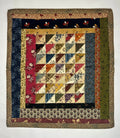 Handmade Scrappy Patchwork Mini Quilt – 11" × 12"