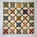 Handmade Churn Dash Patchwork Quilt – 35" × 35"
