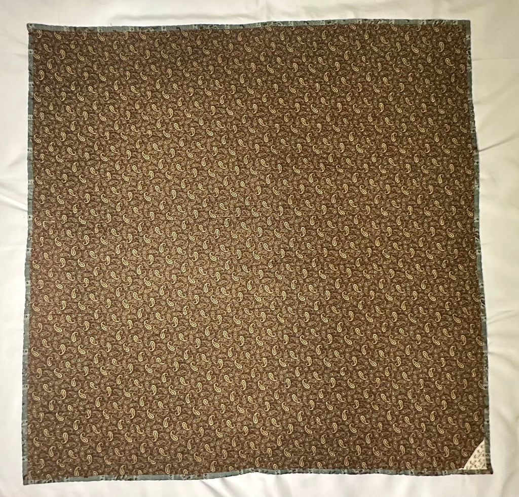 Handmade Churn Dash Patchwork Quilt – 35" × 35"
