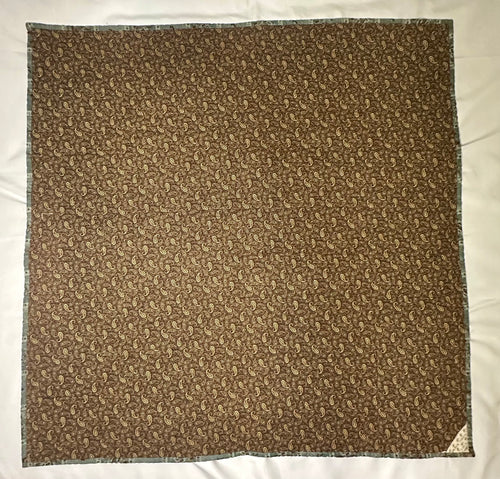 Handmade Churn Dash Patchwork Quilt – 35" × 35"