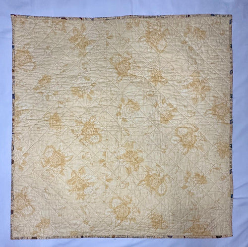 Handmade Blue Star Patchwork Quilt – 34" × 34"